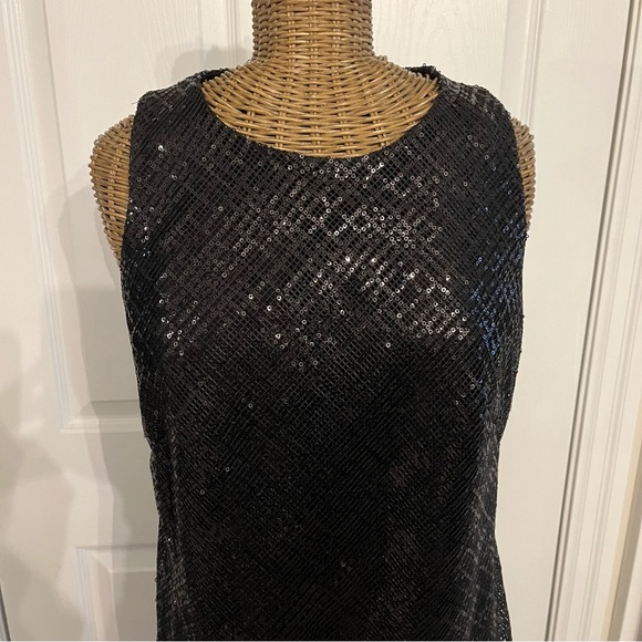 Lauren by Ralph Lauren Black Sequins Dress , Sz 0 - Picture 4 of 10
